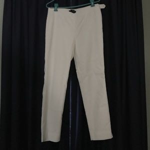 Talbots cream velveteen side-zip ankle pants